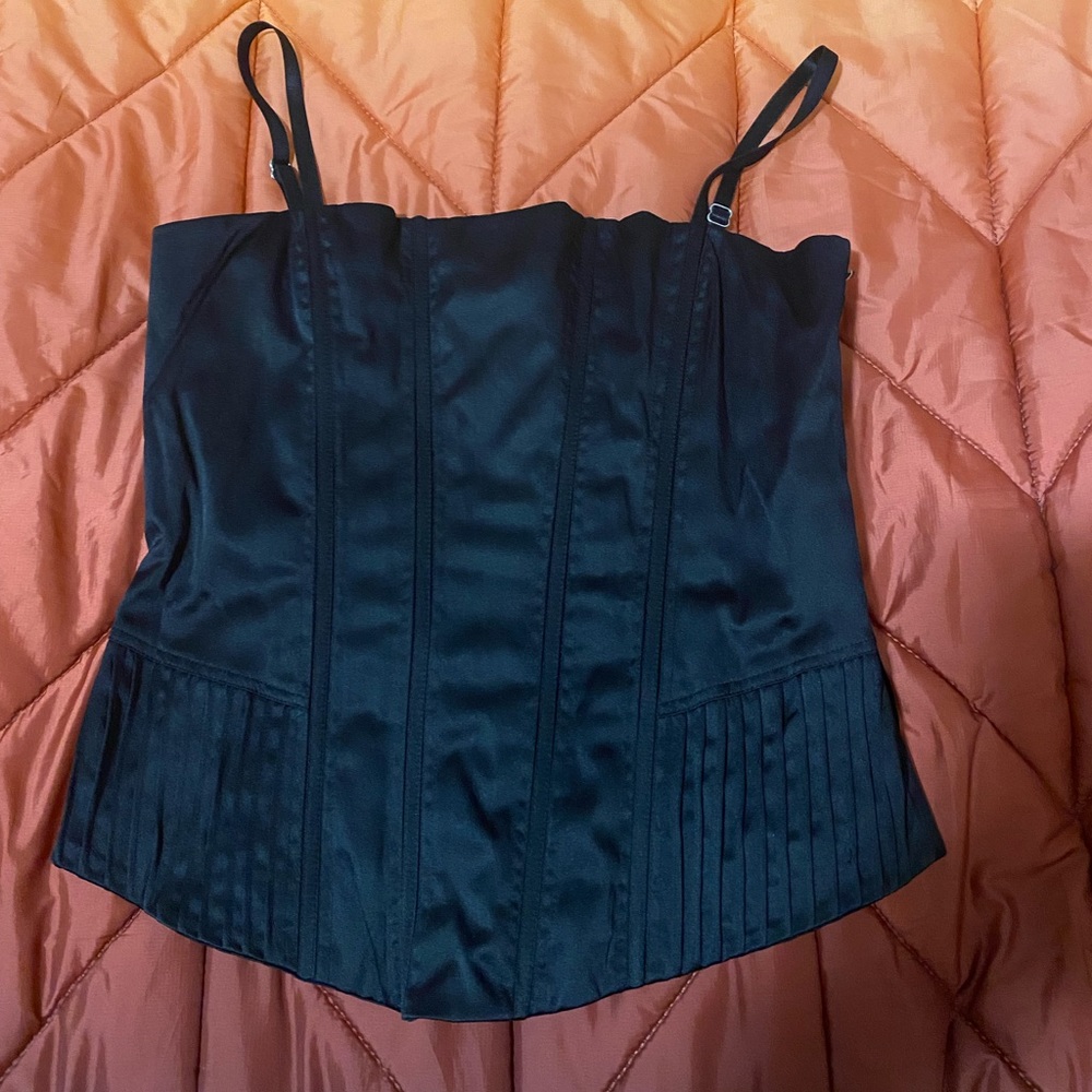 H&M new black corset bustier size 10